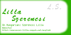 lilla szerencsi business card